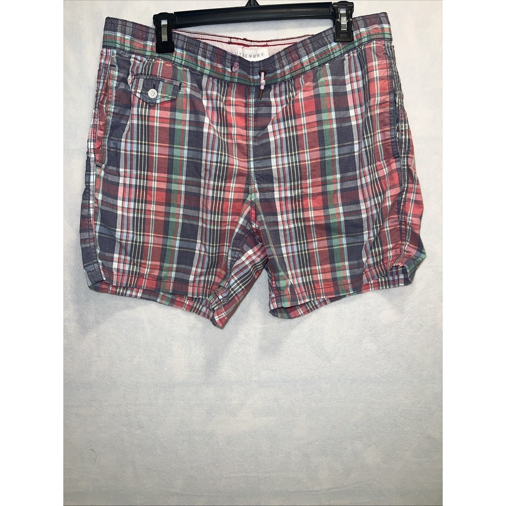 Men's Trenery‎ Plaid Swim Shorts Medium